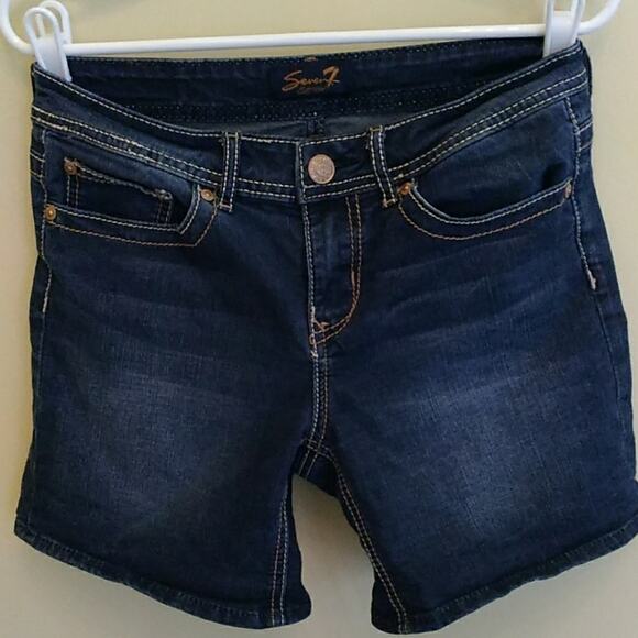 Seven 7 Embroidered Pocket Jean Shorts size 6 - Picture 1 of 8